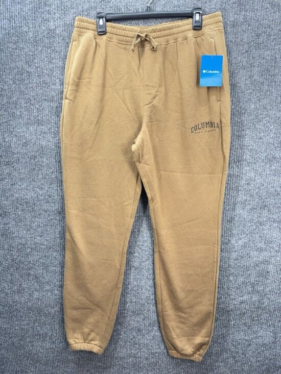Columbia Other - Columbia Trek Joggers Mens Large Tan Sweatpants Drawstring Pockets Logo NEW